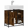 vidaXL Bathroom Sink Cabinet Smoked Oak 65x33x60 cm Engineered Wood