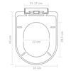 vidaXL Toilet Seats with Soft Close Lids 2 pcs Plastic White