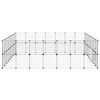 vidaXL 60-Panel Pet Cage with Door Black 35x35 cm Steel