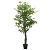vidaXL Artificial Ficus Tree 630 Leaves 120 cm Green