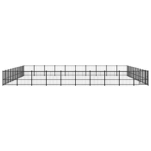 vidaXL Outdoor Dog Kennel Steel 94.09 m&sup2;