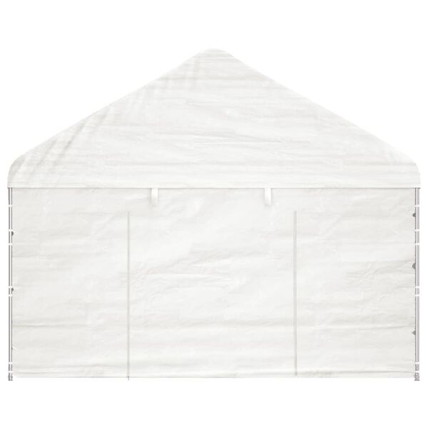 vidaXL Gazebo with Roof White 4.46x4.08x3.22 m Polyethylene