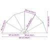 vidaXL Collapsible Terrace Side Awning Grey 160 cm