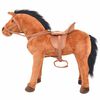 vidaXL Standing Toy Horse Plush Brown