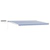 vidaXL Electric Retractable Awning Blue and White 4.5 x 3 m