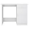 vidaXL Desk High Gloss White 100x50x76 cm Engineered Wood