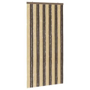 vidaXL Insect Curtain Chenille Dark Brown and Beige 100 x 200 cm