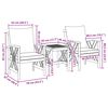 vidaXL Garden Sofa Set with Cushion 3 pcs Brown Solid acacia wood
