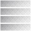 vidaXL Stair Tread Rectangular 4 pcs Silver 90 x 20 cm Aluminium