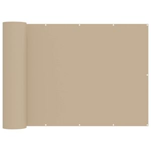 vidaXL Balcony Privacy Screen 180 x 800 cm Fabric with PU Coated Beige