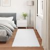 vidaXL Faux Rabbit Fur Rug Olite White 100 x 200 cm Polyester