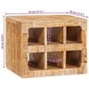 vidaXL Wine Rack Wall-mounted Brown 44 x 30 x 35 cm Solid mango wood