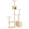 vidaXL Cat Tree with Sisal Scratching Posts Cream 177.5 cm