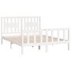 vidaXL Bed Frame without Mattress White Solid Wood Pine 140x200 cm