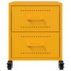 vidaXL Bedside Cabinets 2 pcs Mustard Yellow 36x39x43.5 cm Steel