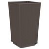 vidaXL Garden Planters 4 pcs Brown 32.5x32.5x57 cm PP