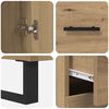 vidaXL Highboard 2 pcs Artisan Oak Engineered Wood and Glass