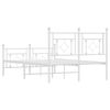 vidaXL Metal Bed Frame without Mattress with Footboard White 120x190cm