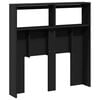 vidaXL Headboard Cabinet with LED Black 100x17x102 cm