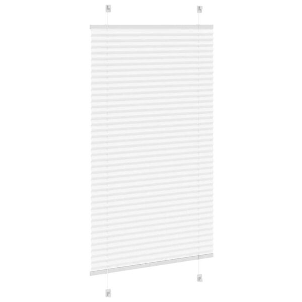vidaXL Pleated Blind White 70x100 cm Fabric Width 69.4 cm Polyester