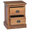 vidaXL Bedside Table Natural 40 x 30 x 50 cm Solid Teak Wood