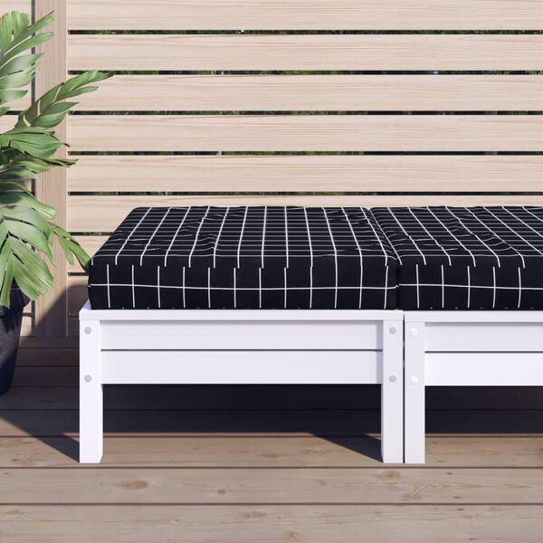 vidaXL Pallet Cushion Black Check Pattern 60x60x8 cm Oxford Fabric