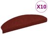 vidaXL Stair Mats Self-adhesive 10 pcs 65x21x4 cm Bordeaux Red Half Round Large