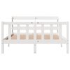 vidaXL Bed Frame without Mattress White 120x200 cm Solid Wood Pine