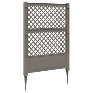 vidaXL Trellis with Spike PP Grey