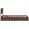 vidaXL Storage Bed with Drawer Brown Oak 100 x 200 cm Engineered Wood