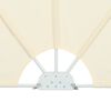 vidaXL Collapsible Terrace Side Awning Cream 240x160 cm