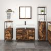 vidaXL Bathroom Furniture Set with Drawer 3 pcs Smoked Oak and Black