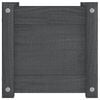 vidaXL Garden Planters 2 pcs Grey 31x31x31 cm Solid Pinewood