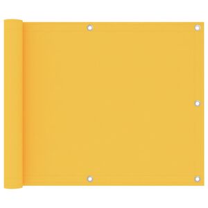 vidaXL Balcony Screen Yellow 75x600 cm Oxford Fabric