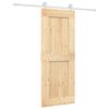 vidaXL Sliding Door with Hardware Set 80x210 cm Solid Wood Pine