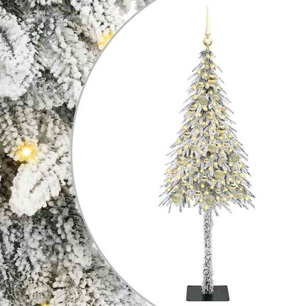 vidaXL Christmas Tree with 150 LEDs White 150 cm PE and Steel