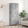 vidaXL Highboard Concrete Grey 69.5x34x180 cm Engineered Wood