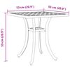 vidaXL Garden Table White 53x53x53 cm Cast Aluminium