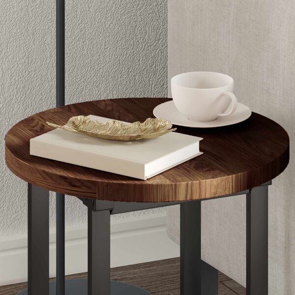 vidaXL Table Top Dark Brown &Oslash; 40 x 2.5 cm Solid Oak Wood