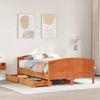 vidaXL Bed Frame without Mattress Wax Brown 120x200 cm Solid Wood Pine