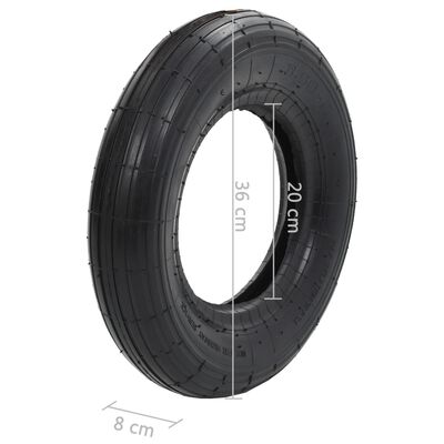 vidaXL Wheelbarrow Tyre 3.50-8 4PR Rubber