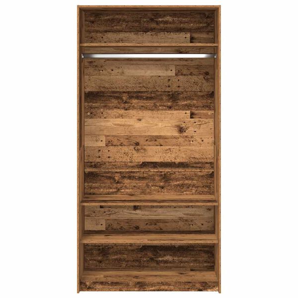 vidaXL Wardrobe Old Wood 100x50x200 cm Engineered Wood