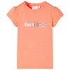 Kids'T-shirt with Cap Sleeves Neon Orange 128