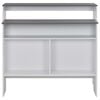 vidaXL Bar Table with 2 Table Tops White and Grey 130x40x120 cm
