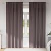vidaXL Blackout Curtains with Rings 2 pcs Dark Brown 225 x 140 cm