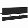 vidaXL Wall-Mounted Coat Rack with Shelf Black Oak 90 x 15 x 36 cm