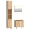 vidaXL 3 Piece Bathroom Furniture Set Sonoma Oak Engineered Wood
