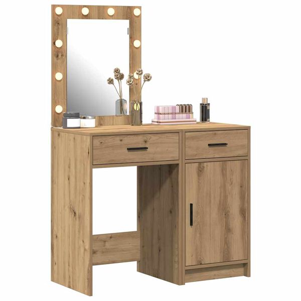 vidaXL Dressing Table 2 pcs Brown 50 x 41 x 135 cm Engineered wood