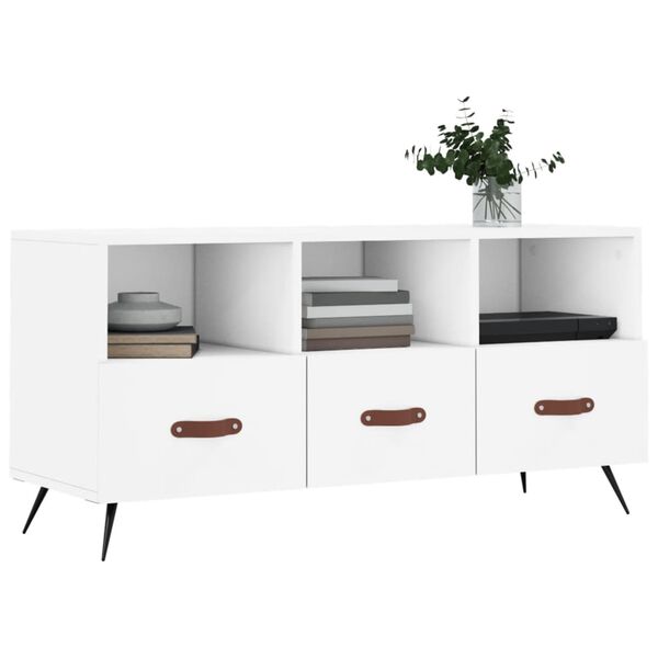 vidaXL TV Cabinet White 102x36x50 cm Engineered Wood