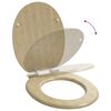 vidaXL Toilet Seat 2 pcs Light Bamboo Color 44 x 38 cm MDF board